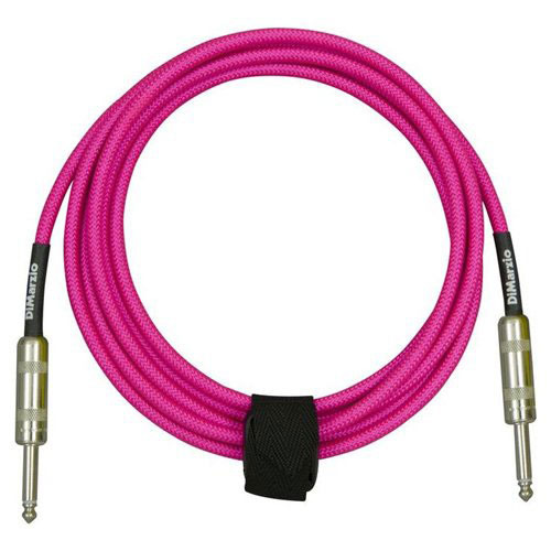 Dimarzio - overbraid cable, Neon Pink,10ft (3.05m)