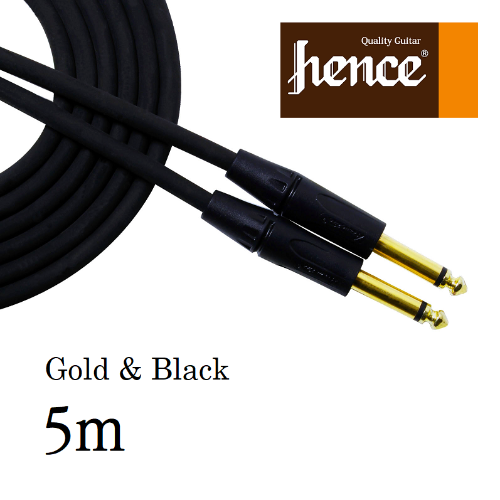 Hence Gold &amp; Black Cable (헨스 기타 케이블) 5m