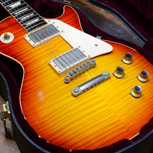[중고] Gibson Custom Shop Historic Collection &#039;60 Les Paul Standard Flametop Reissue Washed Cherry Sunburst 2014&#039;