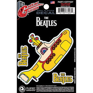 디자인 스티커 Planet Waves - Beatles Guitar Tattoo Sticker, Yellow Submarine